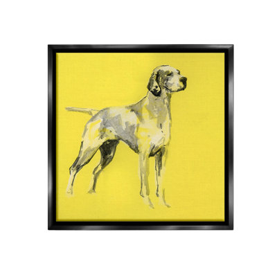 " Modern Dog On Yellow " by Cartissi