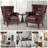 24"W Faux Leather Wingback Chair-594519262