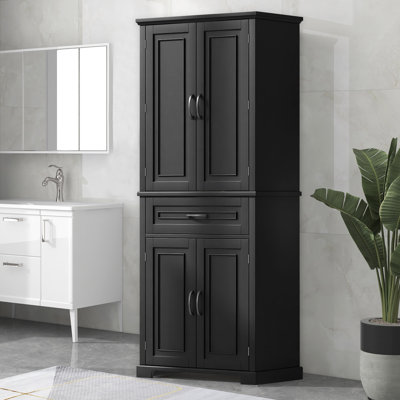 Bryse 72.2" H Bathroom Storage Cabinet with Drawer, Multiple Storage Space, Adjustable Shelf