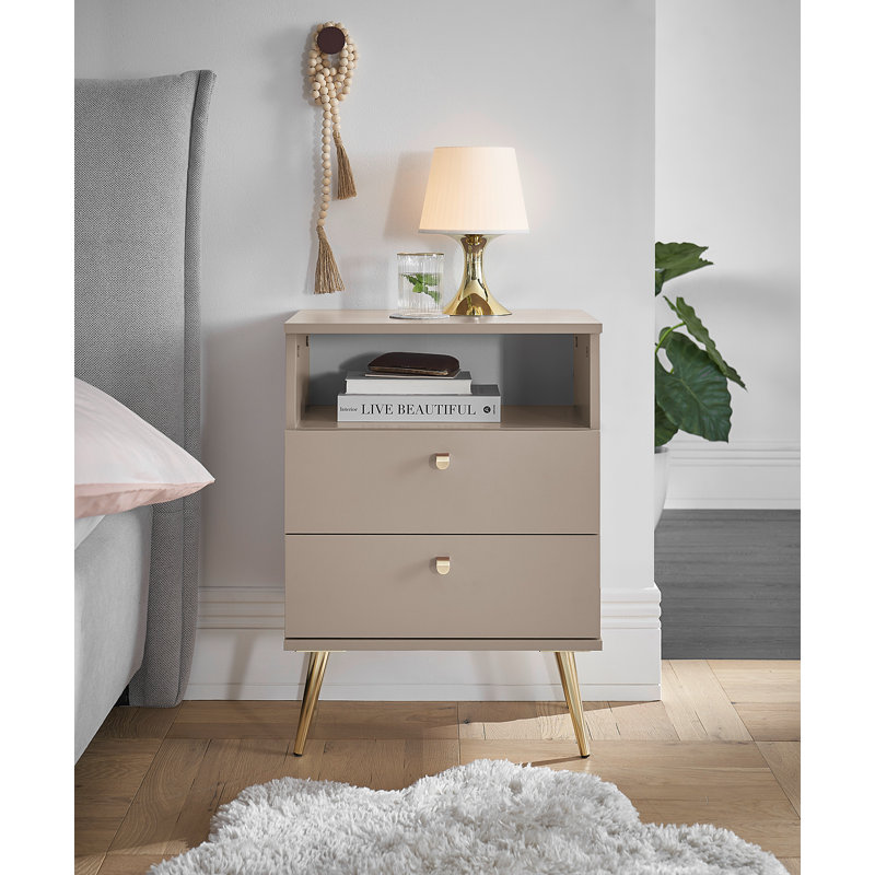 Bedside Table, beige