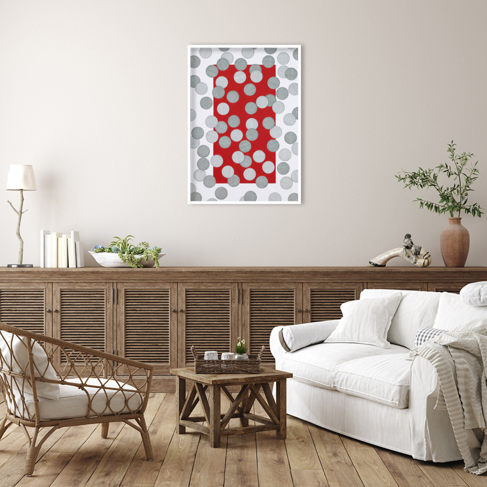 Over the Hills and Far Away Print, White, 41" H x 29" W x 1" D