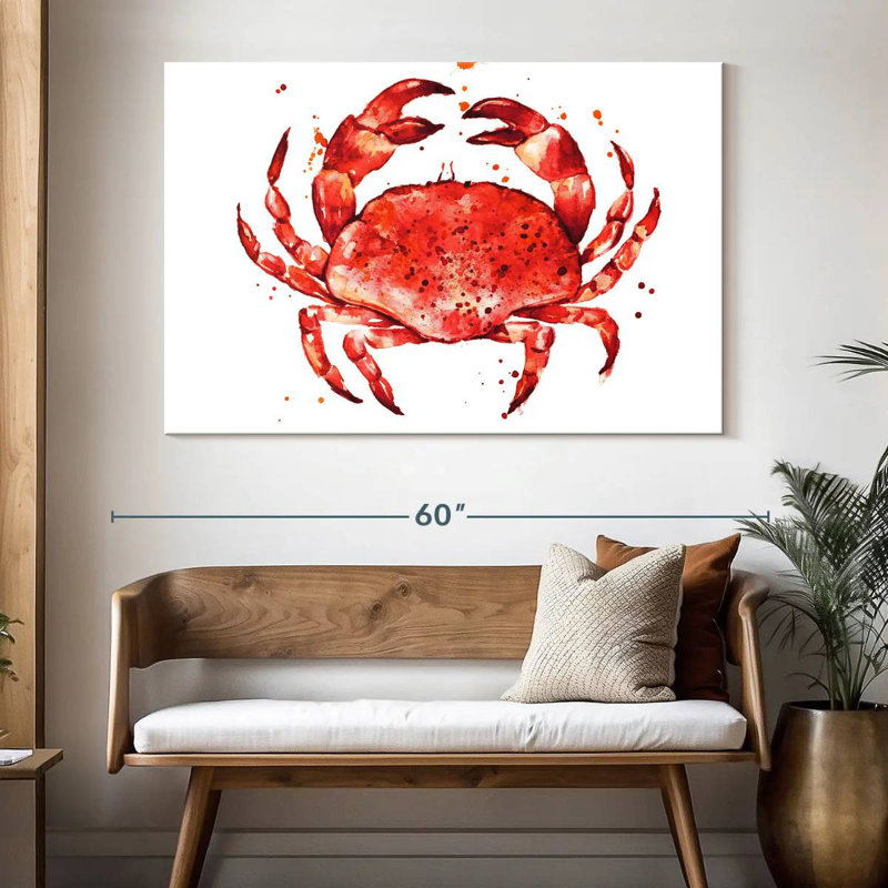 Brampt Cooked Red Crab, 34" H x 51" W
