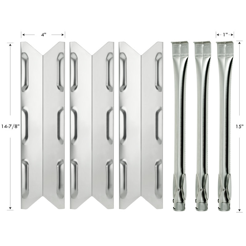 Permasteel 15'' W x 4'' D Steel Replacement Grill Burner