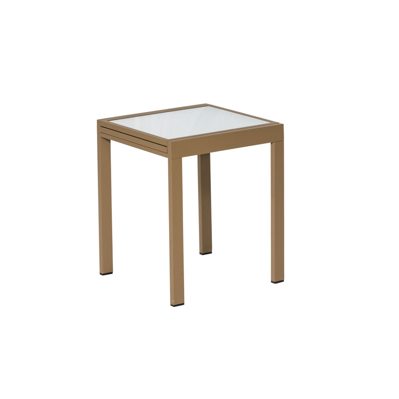 Lavinia Square Glass Extendable Outdoor Dining Table - 65 cm W 65 cm D
