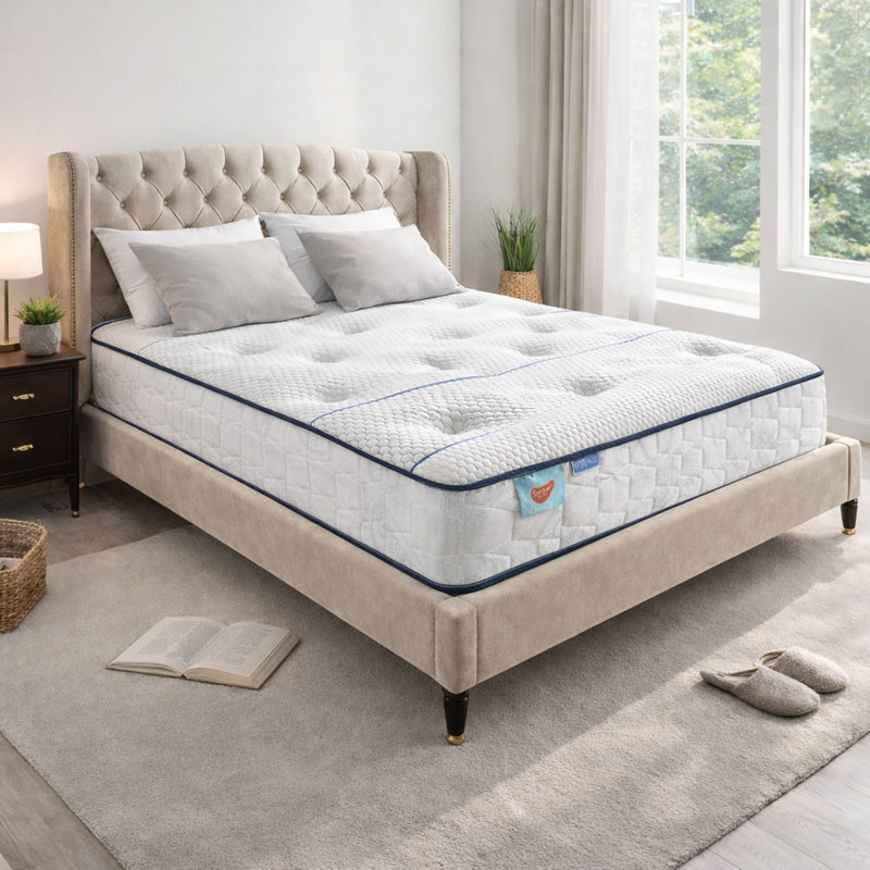 Cool Blue Memory Coil Mattress, Super King (6')