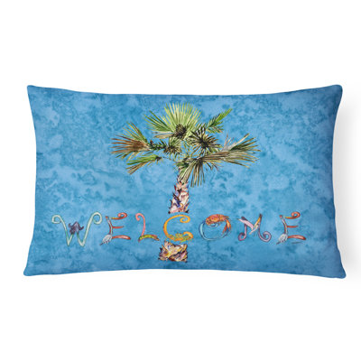  Coussin intérieur / extérieur Welcome Palm Tree