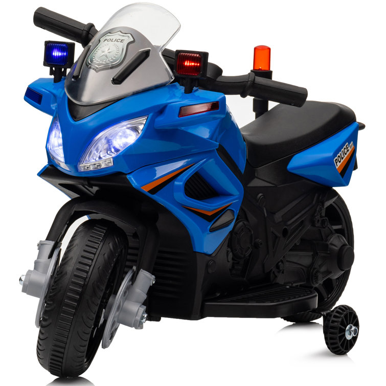 6V Kids Motorcycle, Electric Ride on Toys Police Motorcycle for ...