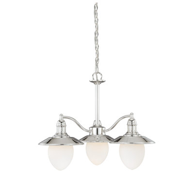 Lustre classique/traditionnel à 3 lumières à abat-jour Doyal