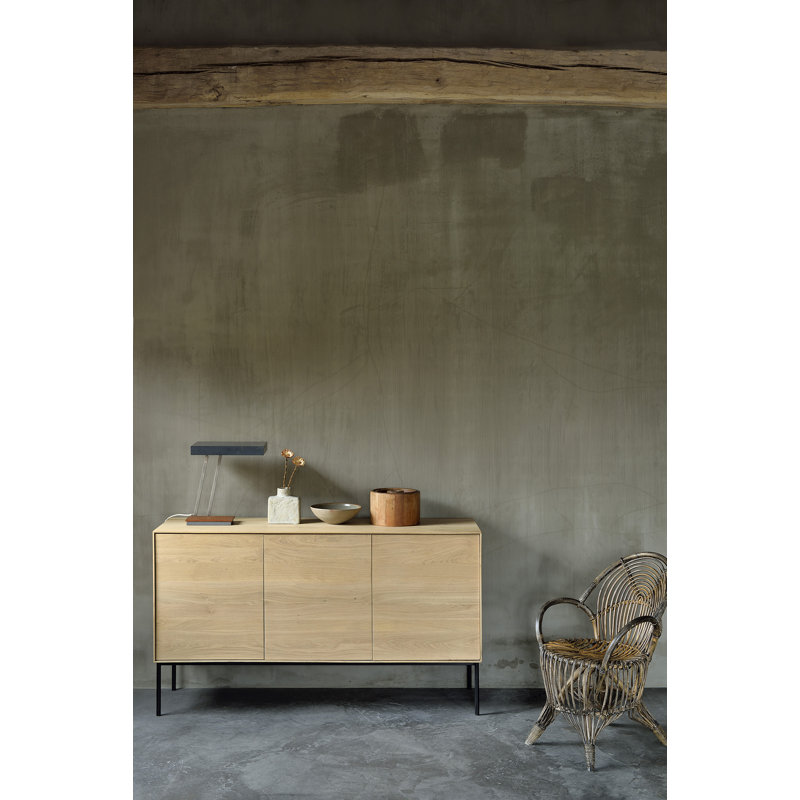 Whitebird 59.1'' W Solid Wood Sideboard, Natural Oak