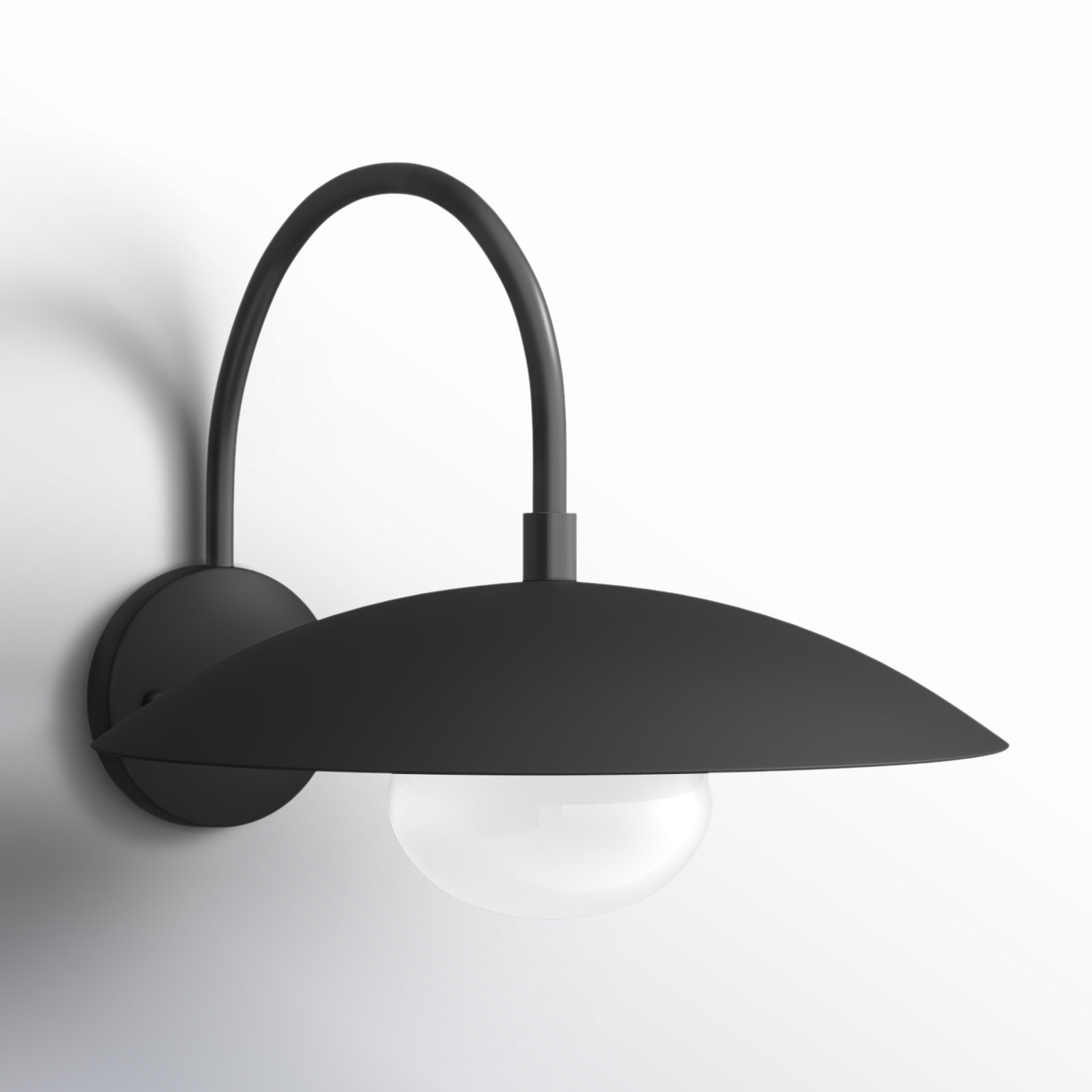 Del Single Light Wrought Iron Armed Sconce, Black
