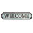 Metal Welcome Sign Brown Wall Decor