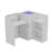 47.2'' W L-Shaped Reception Desk With LED Lights And Glass