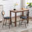 Ailene 24'' Mid Century Modern Metal Frame Rattan Back Counter Stool-953421157