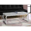 Table basse à la mode rectangulaire avec stratifié gris et garniture pour un salon élégant