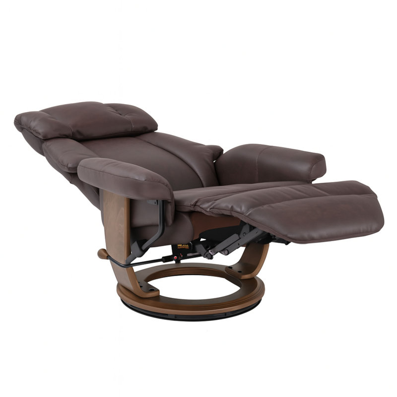 Theodora Recliner With Footrest - Brown, Brown