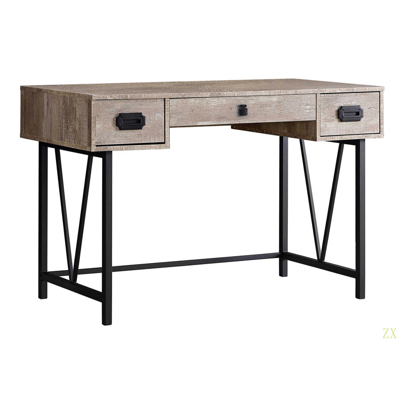 Bureau d'ordinateur, bureau personnel, ordinateur portable, tiroirs de rangement, L 48 po, travail, stratifié, métal, transitionnel