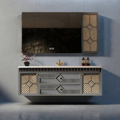 French style rock plate bathroom cabinet