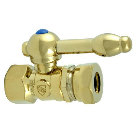 Quarter Decorative Turn Valves, Polished Brass