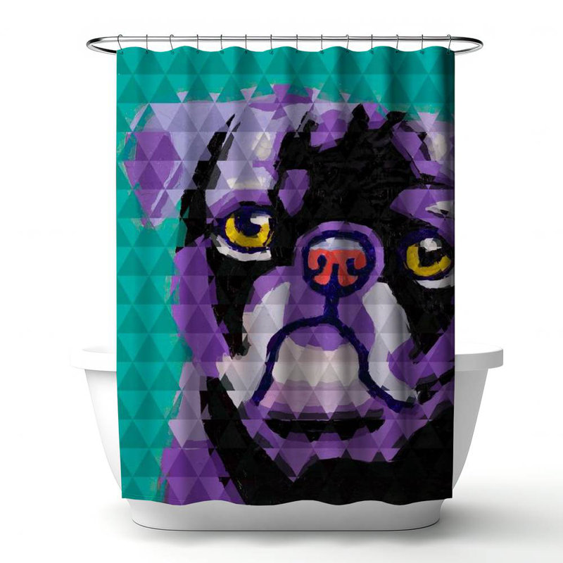 Shower Curtain AN82 – Polyester Shower Curtain, Dye Sublimation Print, 71" W × 74" L