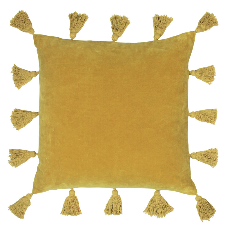 Square Throw Pillow Cover, Ochre