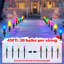 Multicolore lumières de chemin de Noël 45 pi avec piquets, 30 grandes ampoules, connectables, RVB 45 pi-1910587502