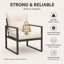 Ensemble de fauteuils en aluminium résistant aux intempéries avec coussins haut de gamme-1142932366