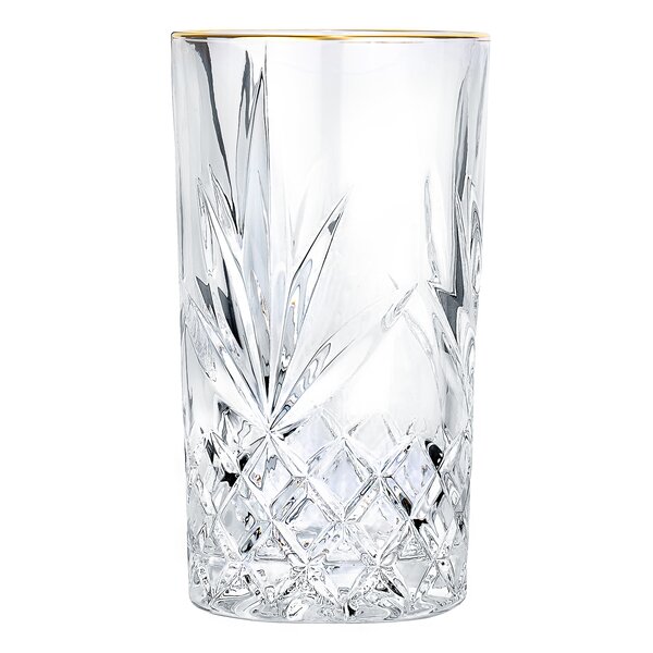 GYRUT Crystal Highball Glasses [Set of 4] - 16oz Glass Cups for Kitchen  Clear