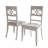5-Piece Dining Set With Black Round Table And White Upholstered Intricately Designed Back Chairs-403212712
