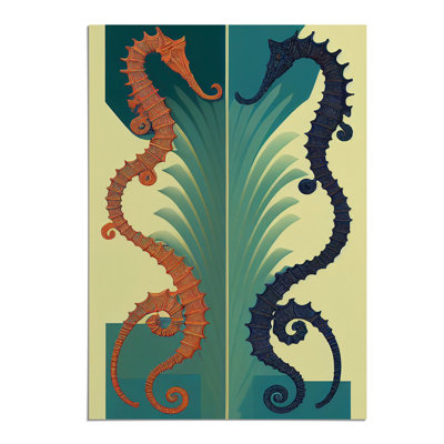 Two Seahorses - Wall Art