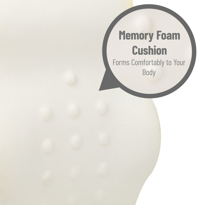 Black Ergonomic Memory Foam Office Chair Back Cushion