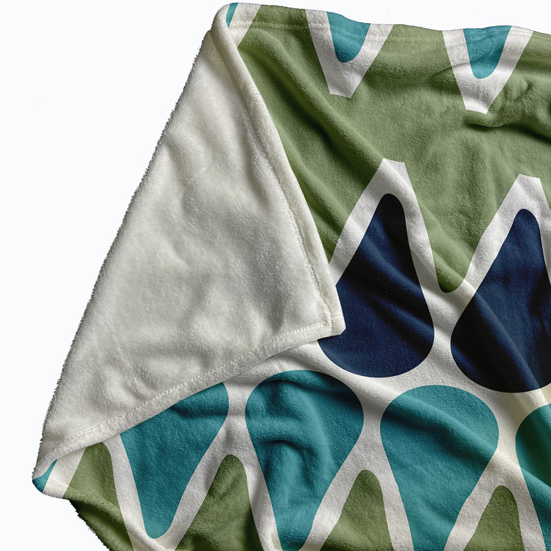 Jeté polaire haut de gamme, L 60 po x L 80 po, Turquoise, 1.95