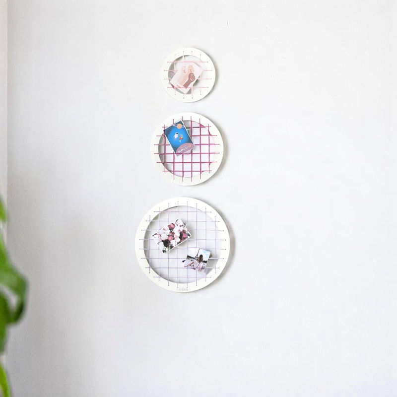 Décoration murale rose moderne en bois massif encadrée, 3 tailles de chambre à coucher pour présenter des photos de cartes postales
