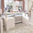 70.9" Wide Electric Lift Vanity Table With Push Buttons And Drawer
