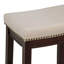 Tabouret en bois massif avec siège rembourré Bartonville-929350075-844602782