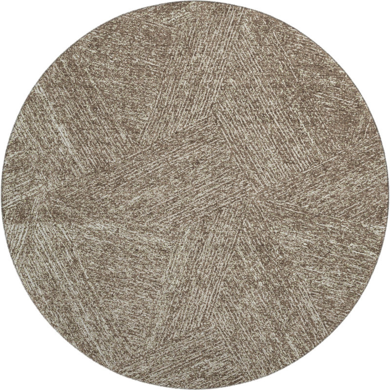 Premium Machine Washable Finchley AMF991 Lines Rug, Round 8'