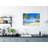 Beautiful Beach With Palm Trees - No Frame Print on Glass-1707944802