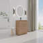 Meuble-lavabo autoportant avec lavabo en céramique blanche, 2 portes à fermeture douce, emballage KD