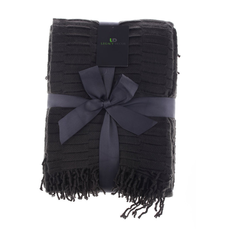 Jeté en flanelle, Anthracite