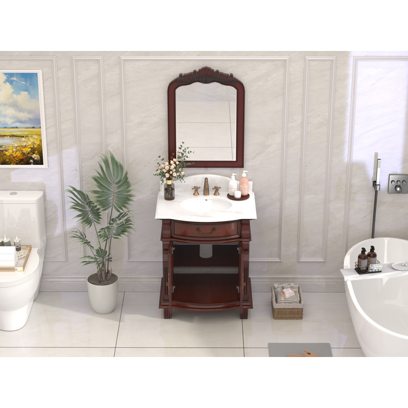 Ensemble de meuble-lavabo simple 30 po en bois massif Hopkinton