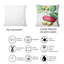 Carré, fleurs américaines rétro I - coussin décoratif traditionnel imprimé-60158649