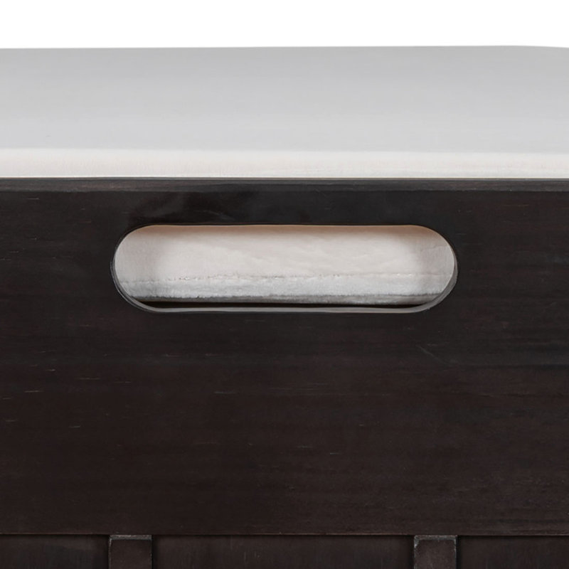 Banc de rangement à couvercle rabattable Lita, Espresso