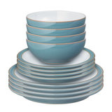 Azure Rimmed 12 Piece Tableware Set
