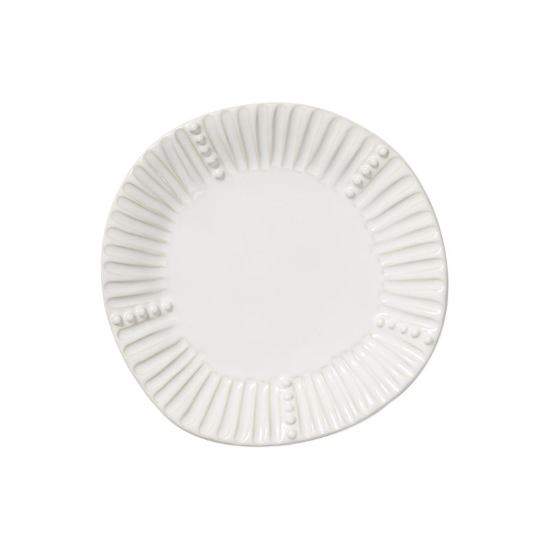 Incanto Stone Stripe Salad Plate, White