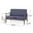 Contemporary Wood And Coffee Table, Slatted Seating Areas, Water - Cushions, Dark Grey, 48 X 29.78 31.01 Modern Table , Wood, Slat Design, For Porches