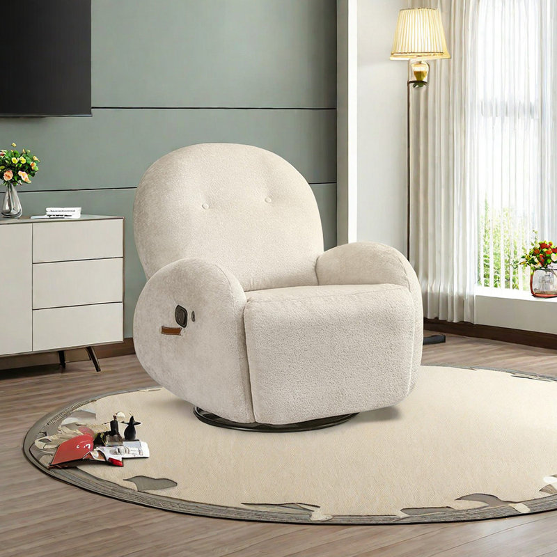 Fauteuil inclinable Timeca, Chenille beige
