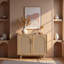 Armoire de rangement rectangulaire en bois tissé
