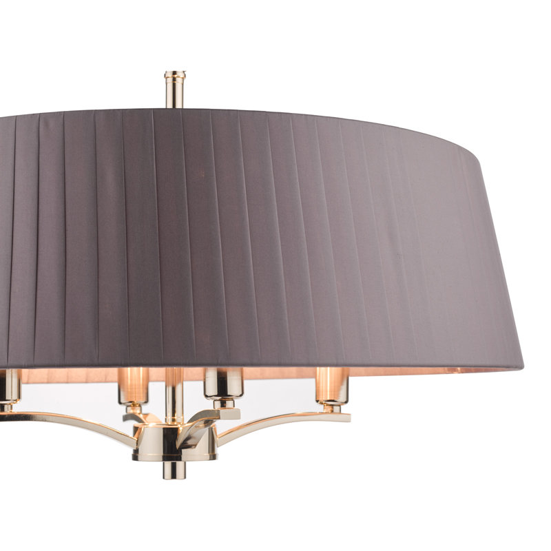 Berkshire 4 - Light Drum Chandelier, Polished Nickel, Ivory