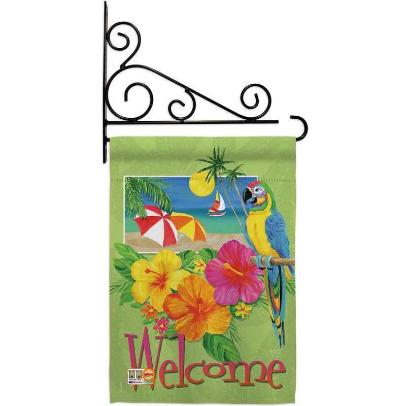 Double Sided 18.5'' H x 13'' W Polyester Flag Set