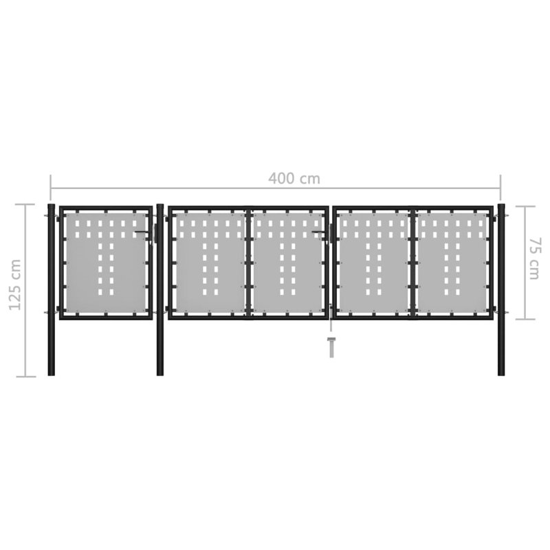 Set Black Metal Gate