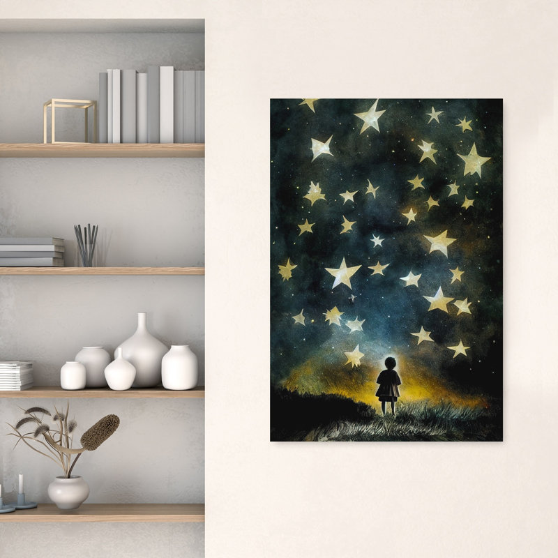 Rêves étoilés, paysage naturel onirique, romantique et serein - Affiche murale, H 48 po x l 32 po
